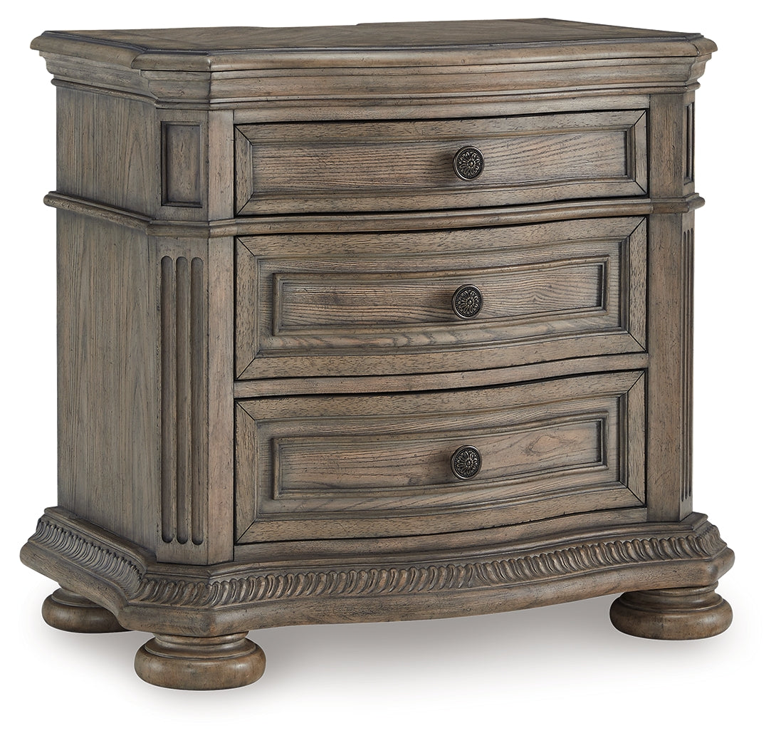 Ardenfield nightstand open drawer side view