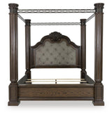 Maylee Dark Brown Canopy Bedroom Set view 2