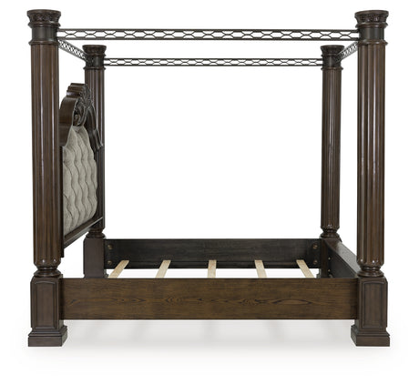 Maylee Bed posts and canopy detail