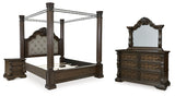 Maylee Dark Brown Canopy Bedroom Set from Decor Furniture