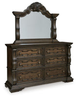 Maylee Dark Brown Upholstered Bedroom Set angled view