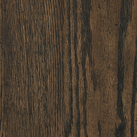 Dark brown finish detail on Maylee Canopy Bed
