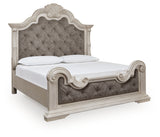 Bruchandi King Upholstered Panel Bed angled side view