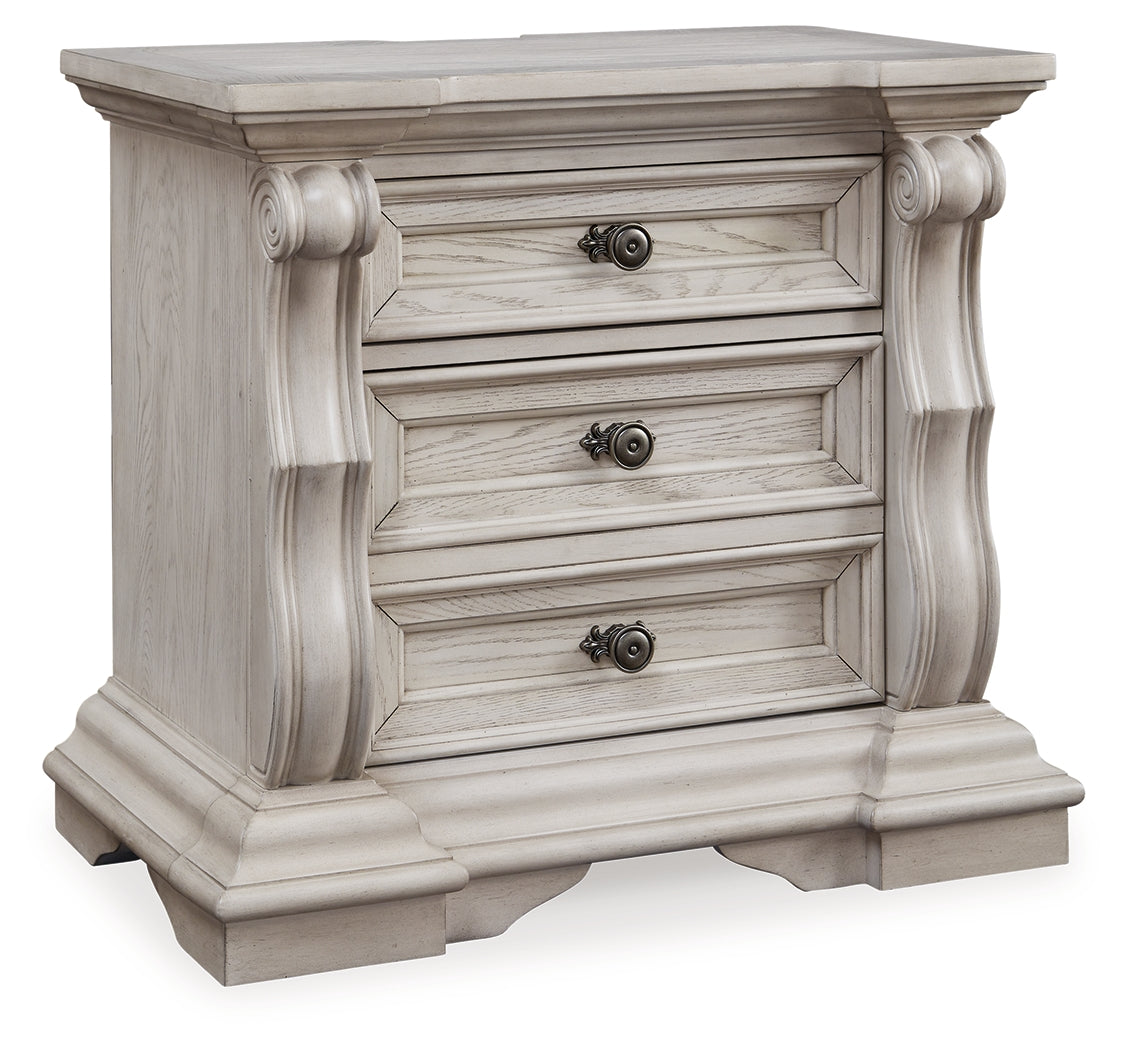 Bruchandi nightstand angled closed drawer view
