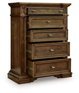 Frantanna Chest of Drawers angled view open drawers