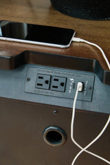 Frantanna Nightstand USB-A and USB-C charging ports detail