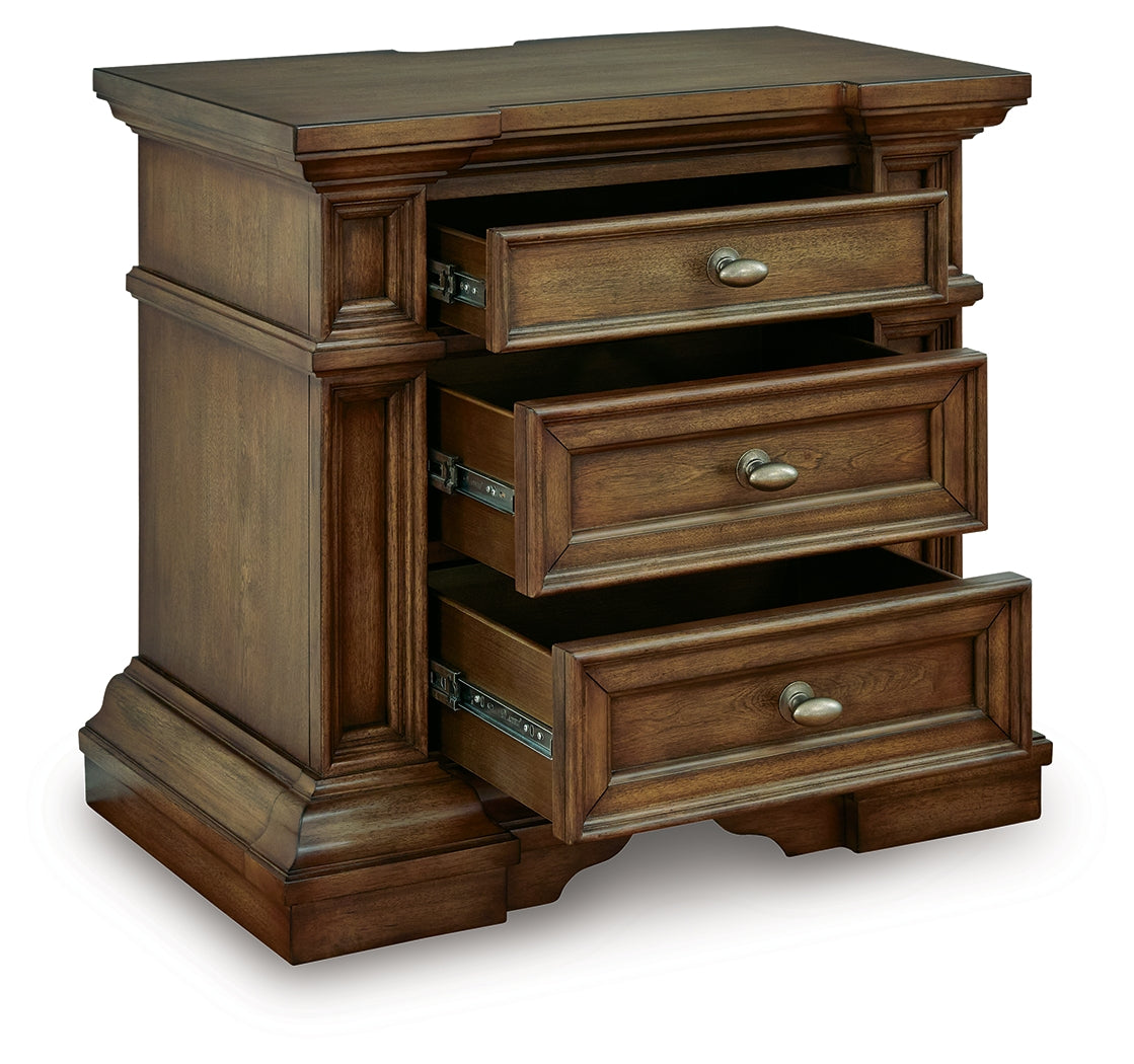 Frantanna Nightstand angled view with drawers open