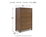 Cabalynn Chest of Drawers dimensional diagram