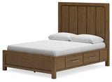 Cabalynn Light Brown Panel Bedroom Set angled view