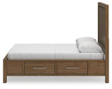 Top angle showing four storage drawers under bed