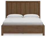 Back angle showing footboard roll slats on Cabalynn King Bed