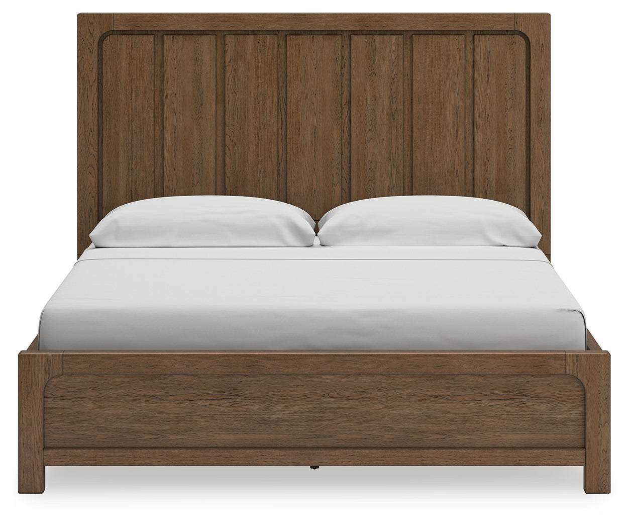 Back angle showing footboard roll slats on Cabalynn King Bed