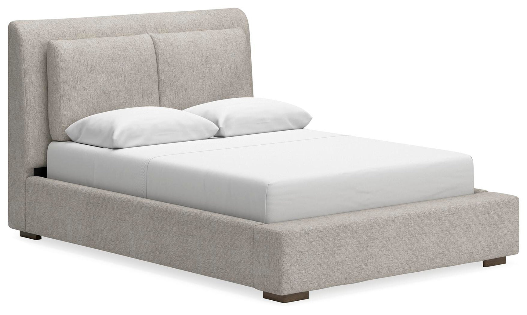 Cabalynn Light Brown Upholstered Bedroom Set angled view