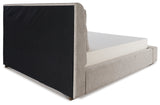 Upholstered bed corner detail