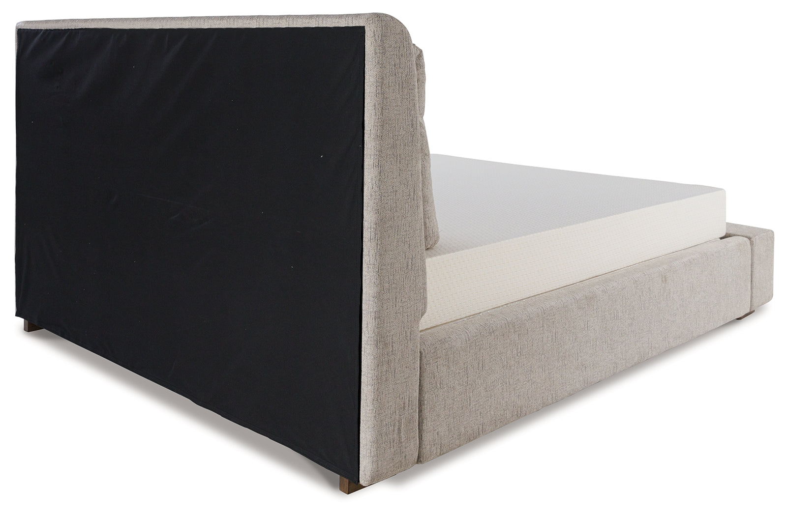 Upholstered bed corner detail