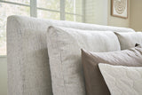 Loose pillows on headboard