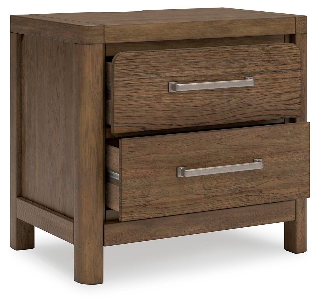 Cabalynn Light Brown Upholstered Bedroom Set angled view