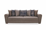 Brera Sofa Bed open as a sleeper with storage visible