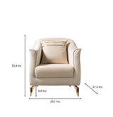 Vivian Ivory Velvet Sofa and Loveseat set front view