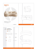 Emily Black Velvet Sofa 91" & Loveseat 81"