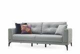 Cordell Light Gray 3-Seater Sofa Bed side profile