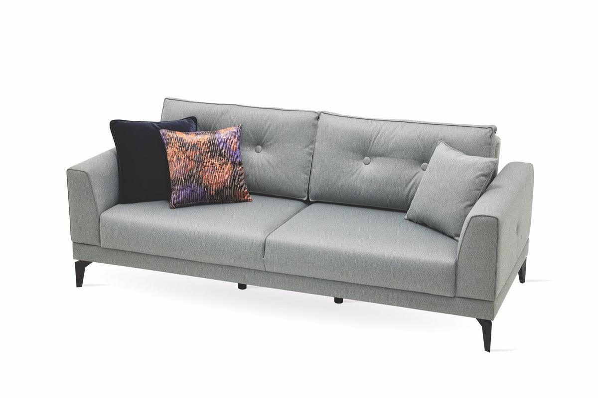 Cordell Light Gray 3-Seater Sofa Bed top view showing cushions