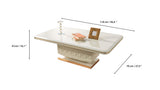 Overhead view of Belly Ivory Coffee Table surface