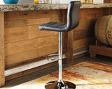 Close-up of squared tufting on faux leather seat