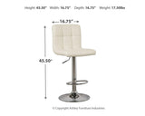 Bellatier Bar Stool with chrome-tone metal base and footrest