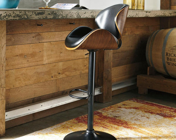 Bellatier Brown Adjustable Height Bar Stool front angle