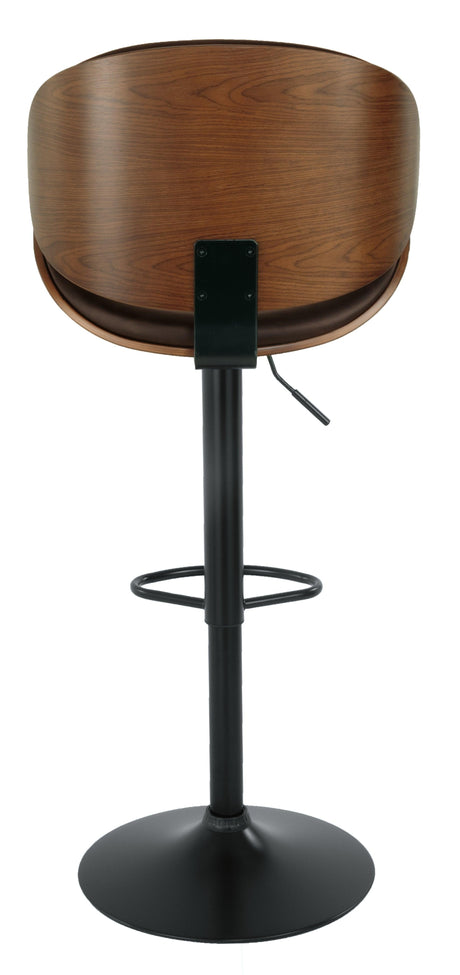 Back view of Bellatier Brown Bar Stool