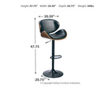 Bellatier Bar Stool dimensions diagram