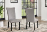Detail close-up of Larry Grey Dining Room Set furniture