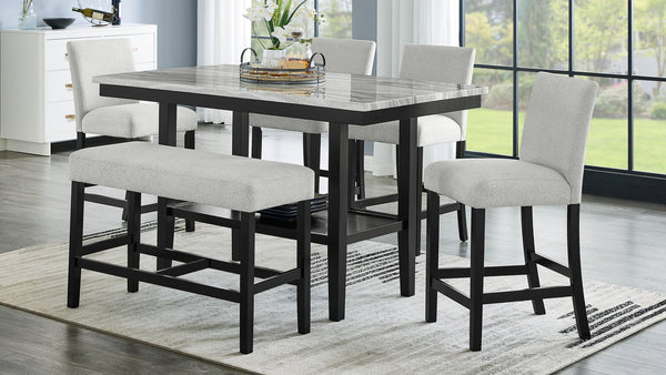 Marbelle Gray Counter Height Dining Set main view