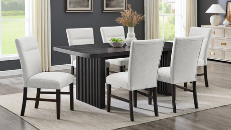 main view of Carson Gray Dining Room Set in gray finish