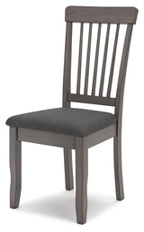 Shullden Gray Dining Chair back view