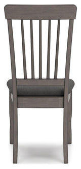 Shullden Gray Dining Chair front view