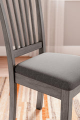 Shullden Gray Dining Chair detail close-up