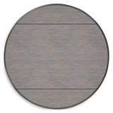 Shullden Gray Drop Leaf Dining Table by Ashley – close-up detail of table surface and finish