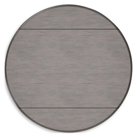Shullden Gray Drop Leaf Dining Table by Ashley – close-up detail of table surface and finish