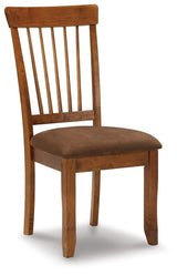 Berringer Rustic Brown Dining Chair seat and upholstery detail