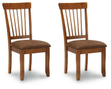 Berringer Rustic Brown Dining Chair close-up of spindle back