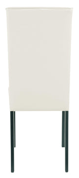 Kimonte Ivory Dining Chair angled showing straight-line contemporary design
