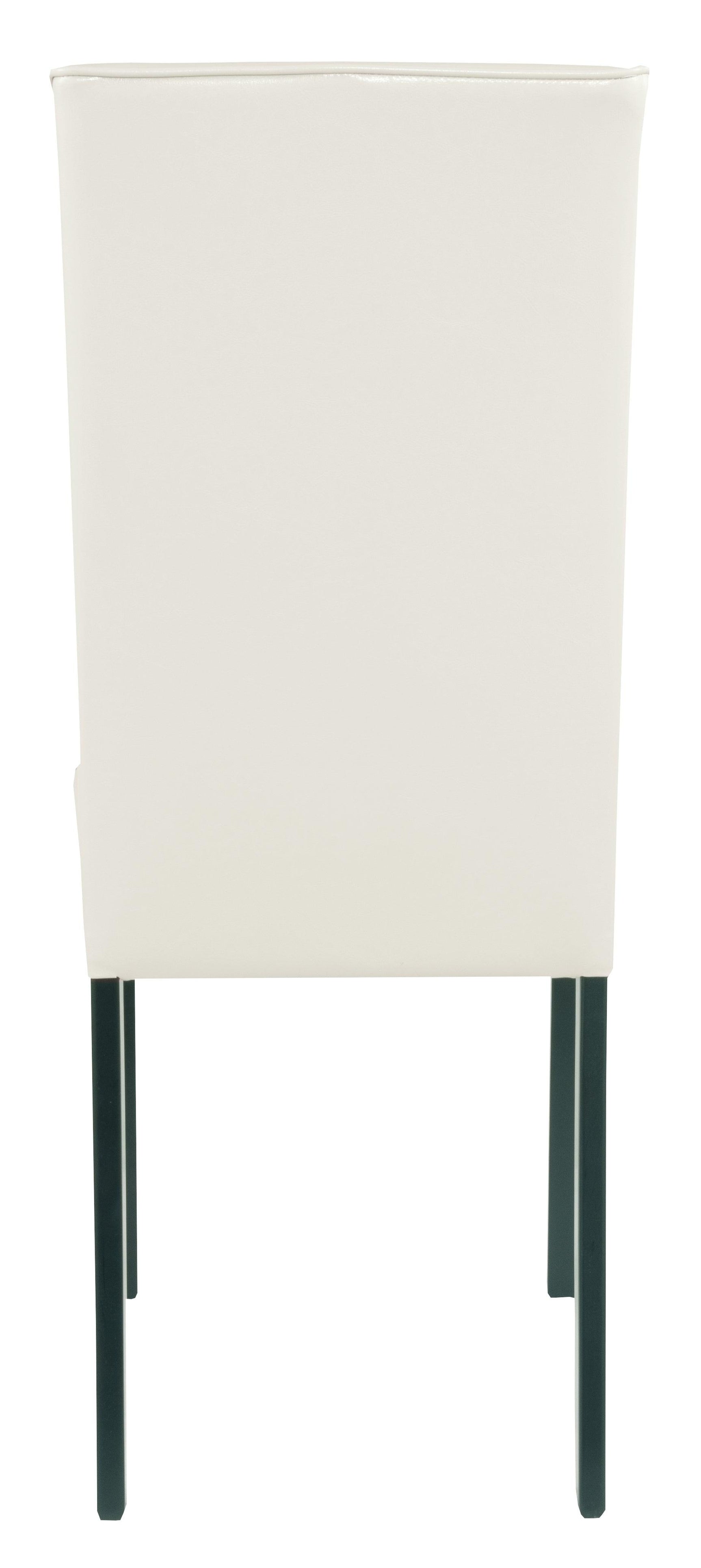 Kimonte Ivory Dining Chair angled showing straight-line contemporary design