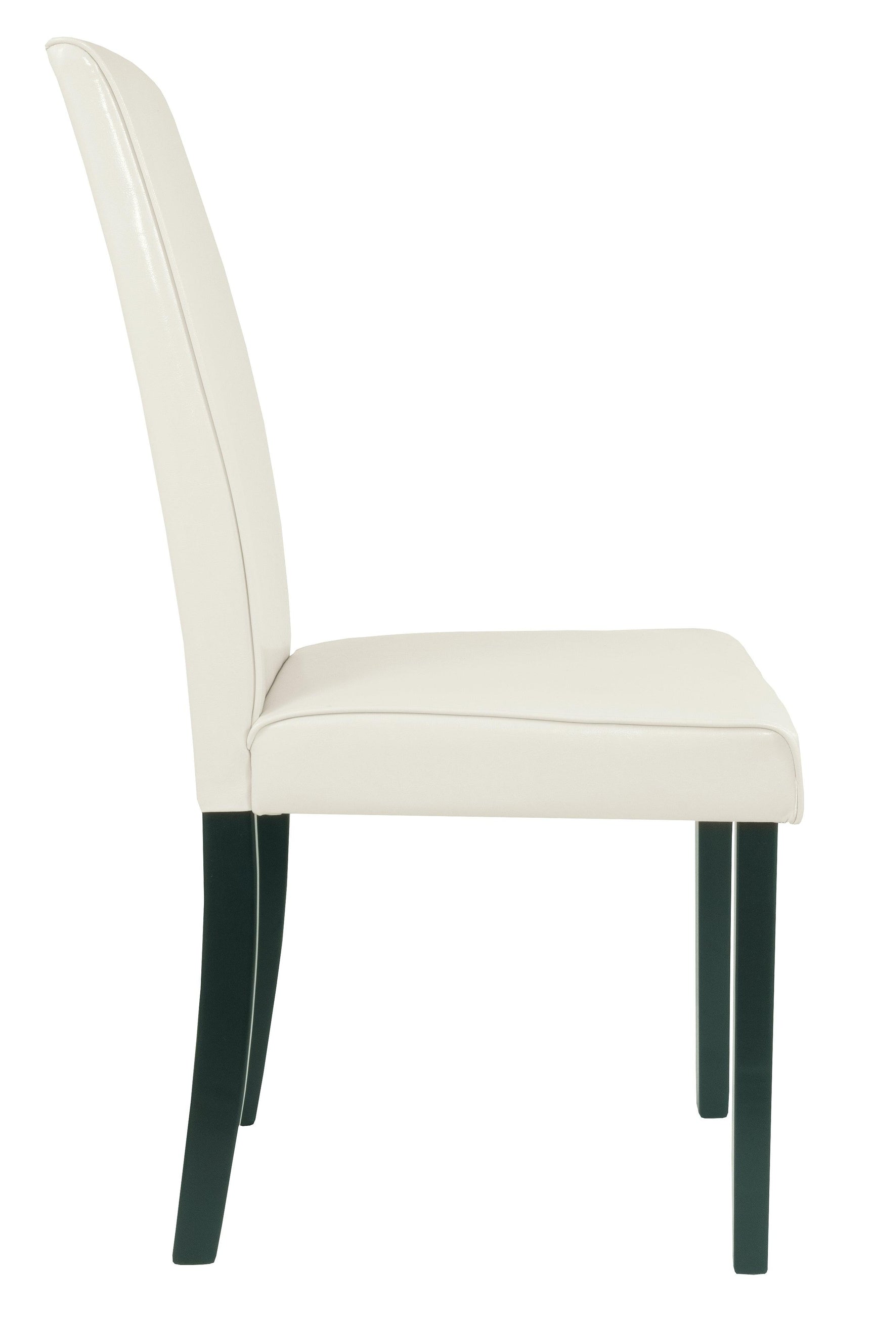 Kimonte Ivory Dining Chair displaying black legs and simple design