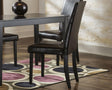 Kimonte Dark Brown Upholstered Dining Chair front angle