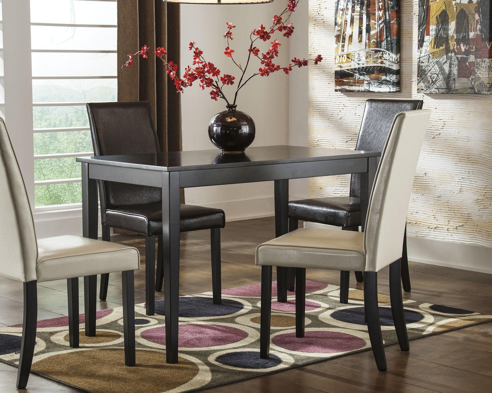 Kimonte Dark Brown Dining Table - Ella Furniture