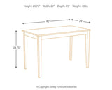 Kimonte Dining Table label and tag