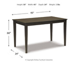 Kimonte dining table corner detail