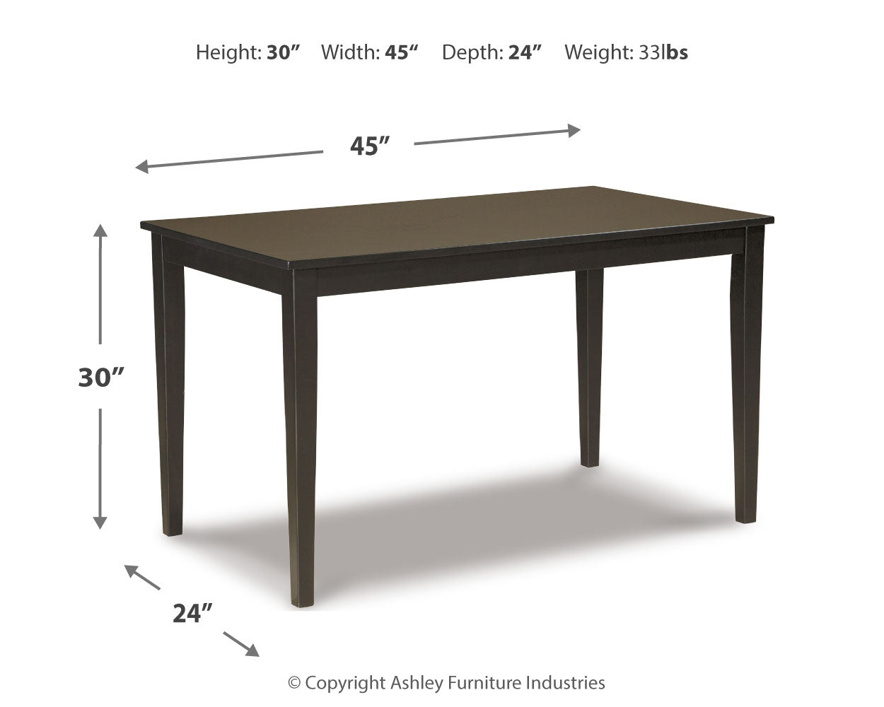 Kimonte dining table corner detail